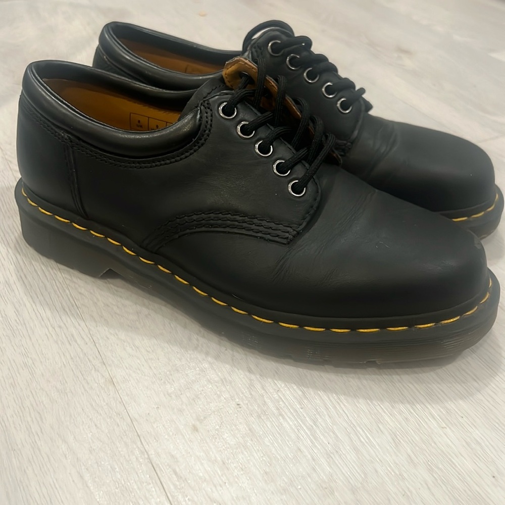 Dr. Martens Black Oxford Shoes with Yellow Stitching classics size 9